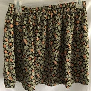Floral Chiffon Mini Skirt